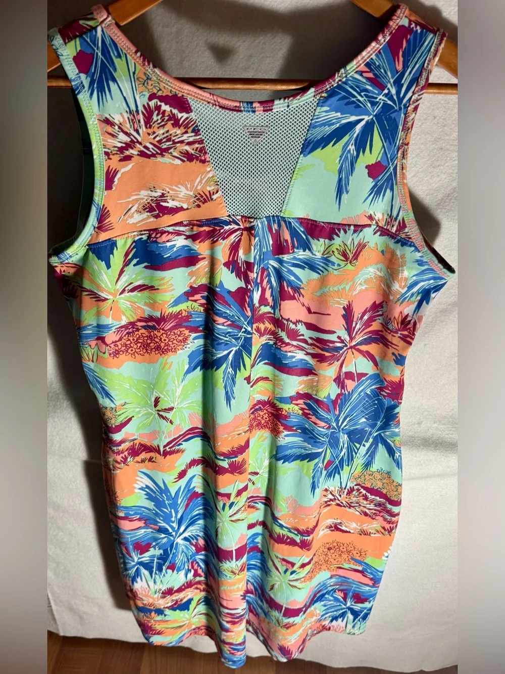 Columbia PFG Tropical Print Freezer Tank Dress Size XL
